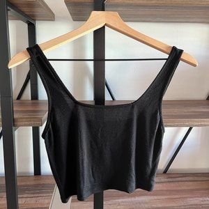 Joah Brown Square Neck Crop Tank S/M
